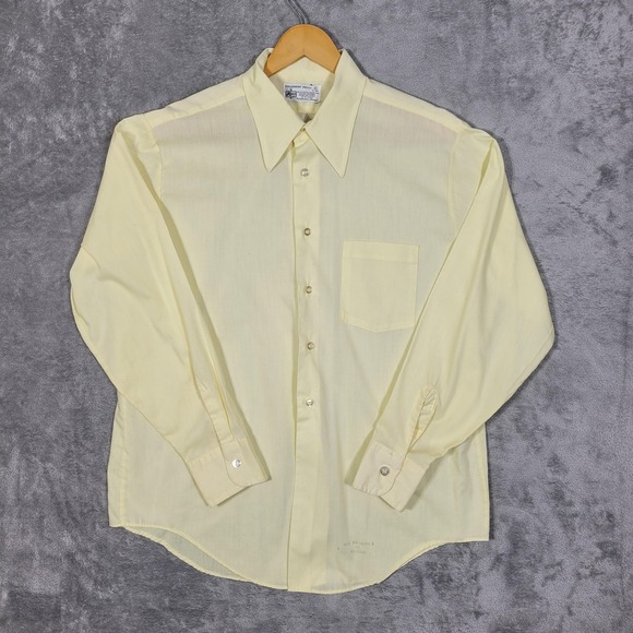 Vintage Kmart Shirt Mens Large Permanent Press Button Up 50/50 Poly Cotton 70s - Picture 1 of 7